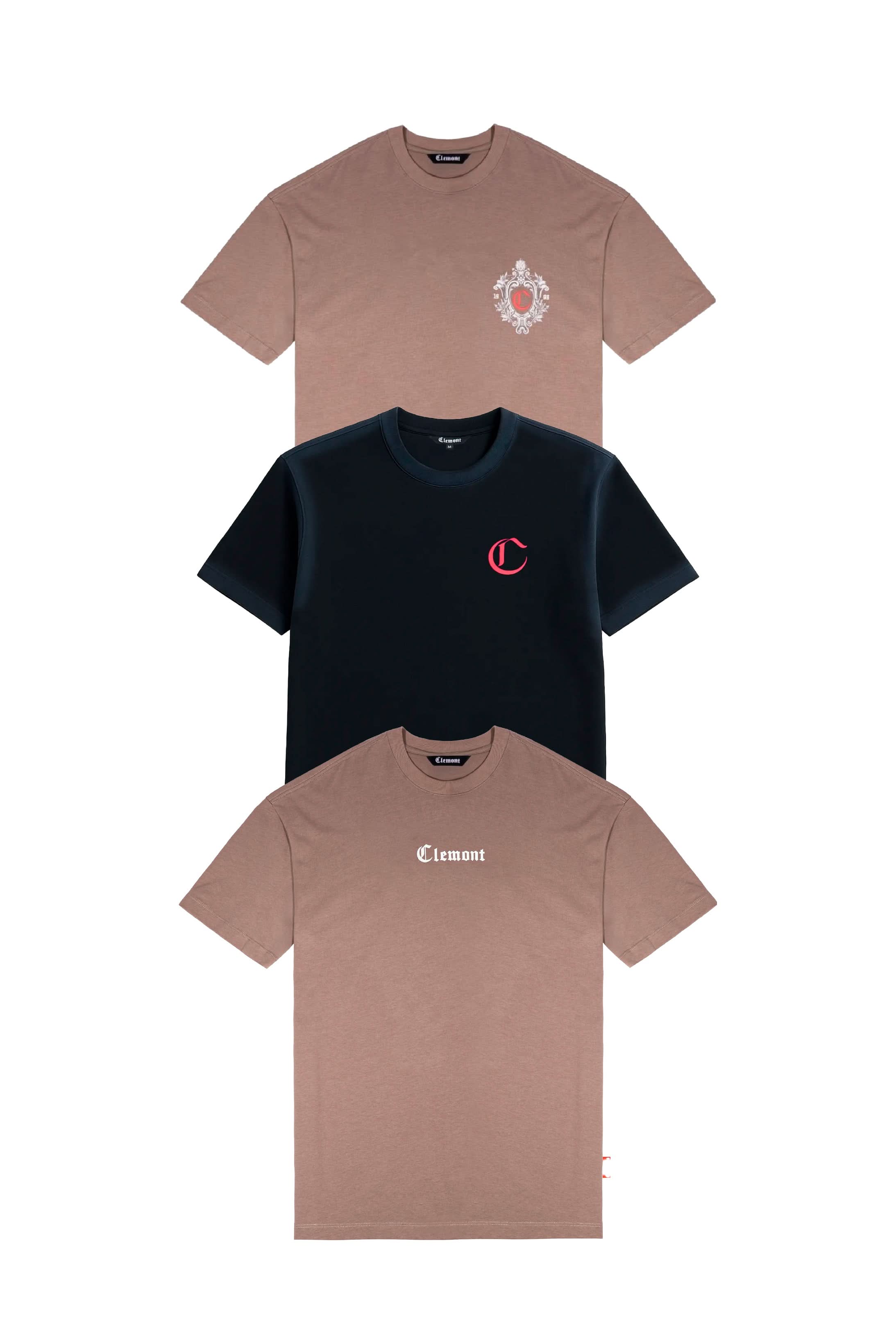 3PACK CAMISETAS HOMBRE INTAGLIO CLEMONT
