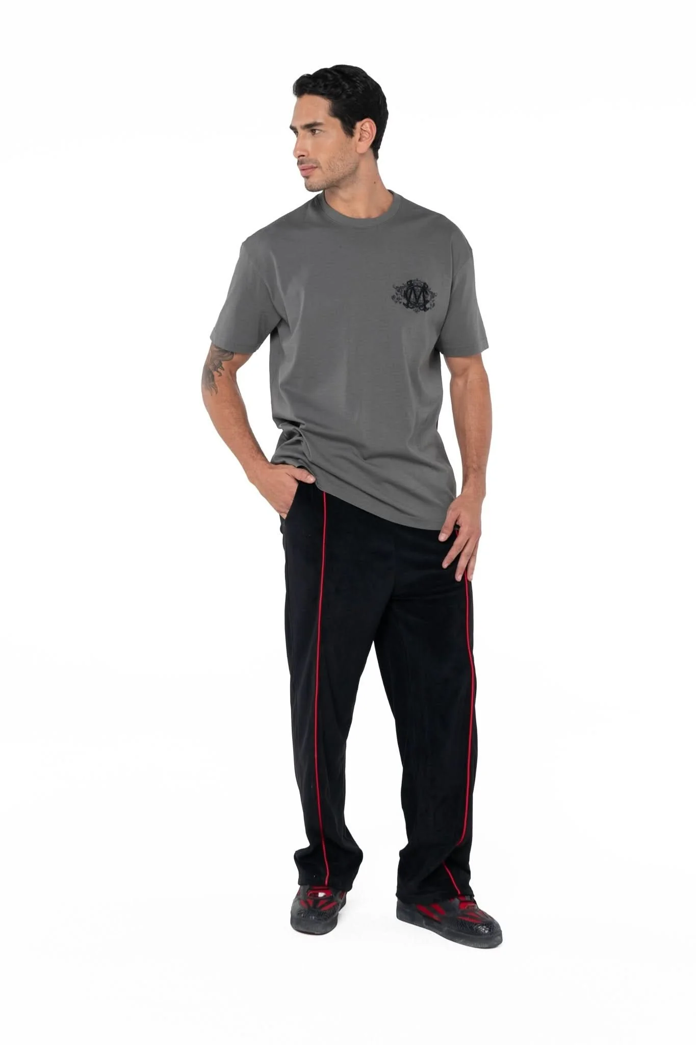 CAMISETA MASCULINA MUSCHIO GRIS OSCURO CLEMONT - Image 7