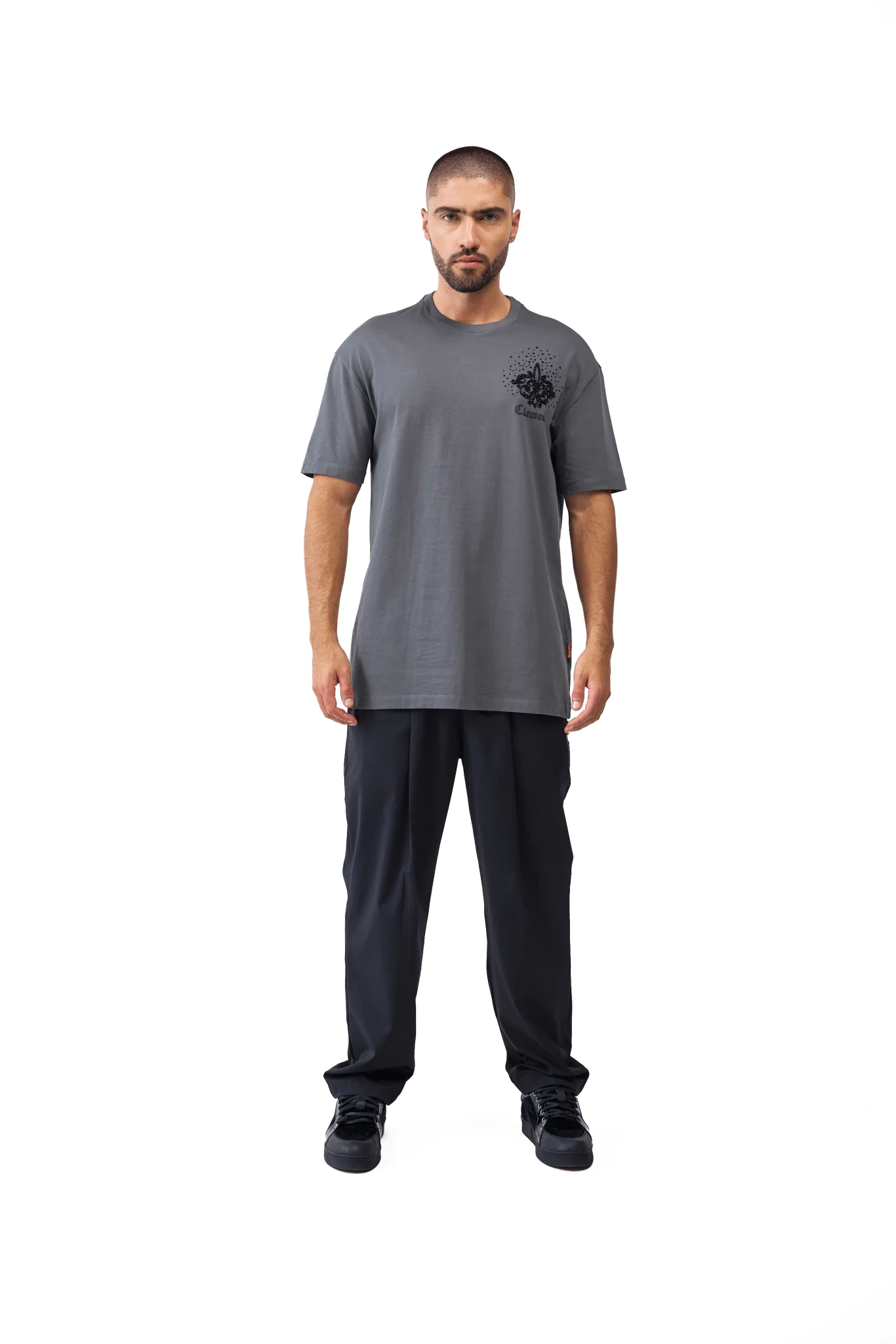 CAMISETA MASCULINO TELESMA GRIS OSCURO CLEMONT - Image 3