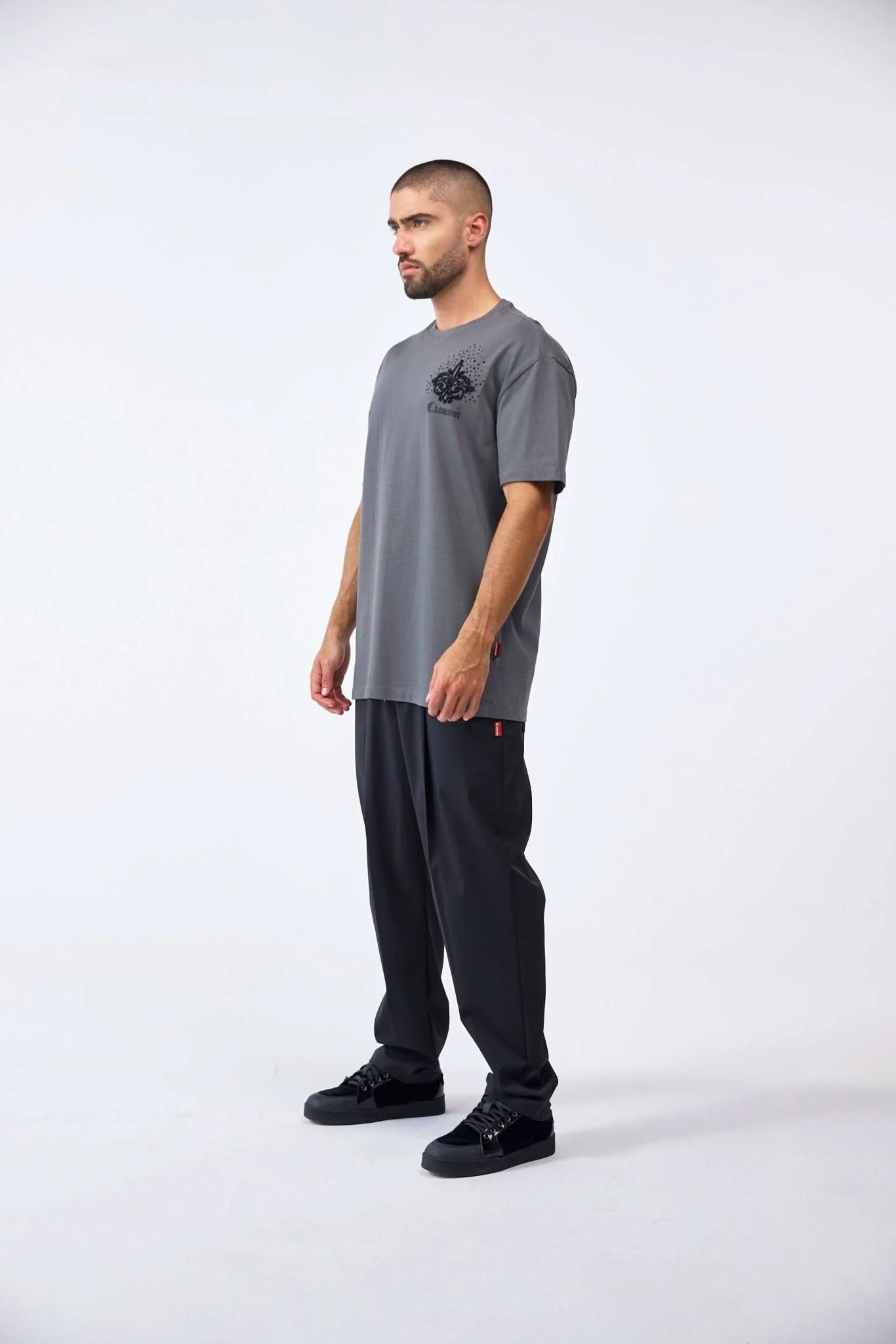 CAMISETA MASCULINO TELESMA GRIS OSCURO CLEMONT - Image 4