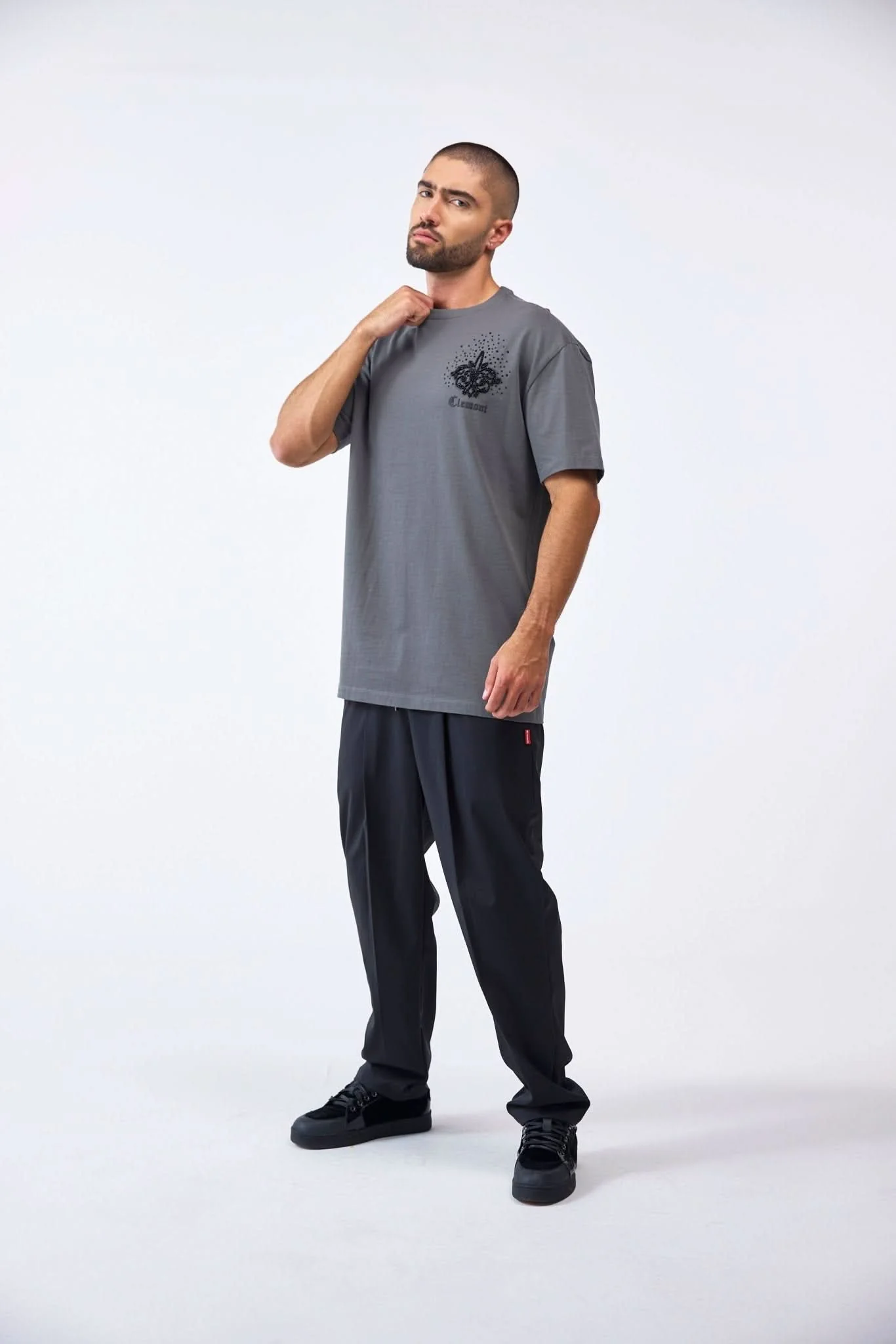 CAMISETA MASCULINO TELESMA GRIS OSCURO CLEMONT - Image 7