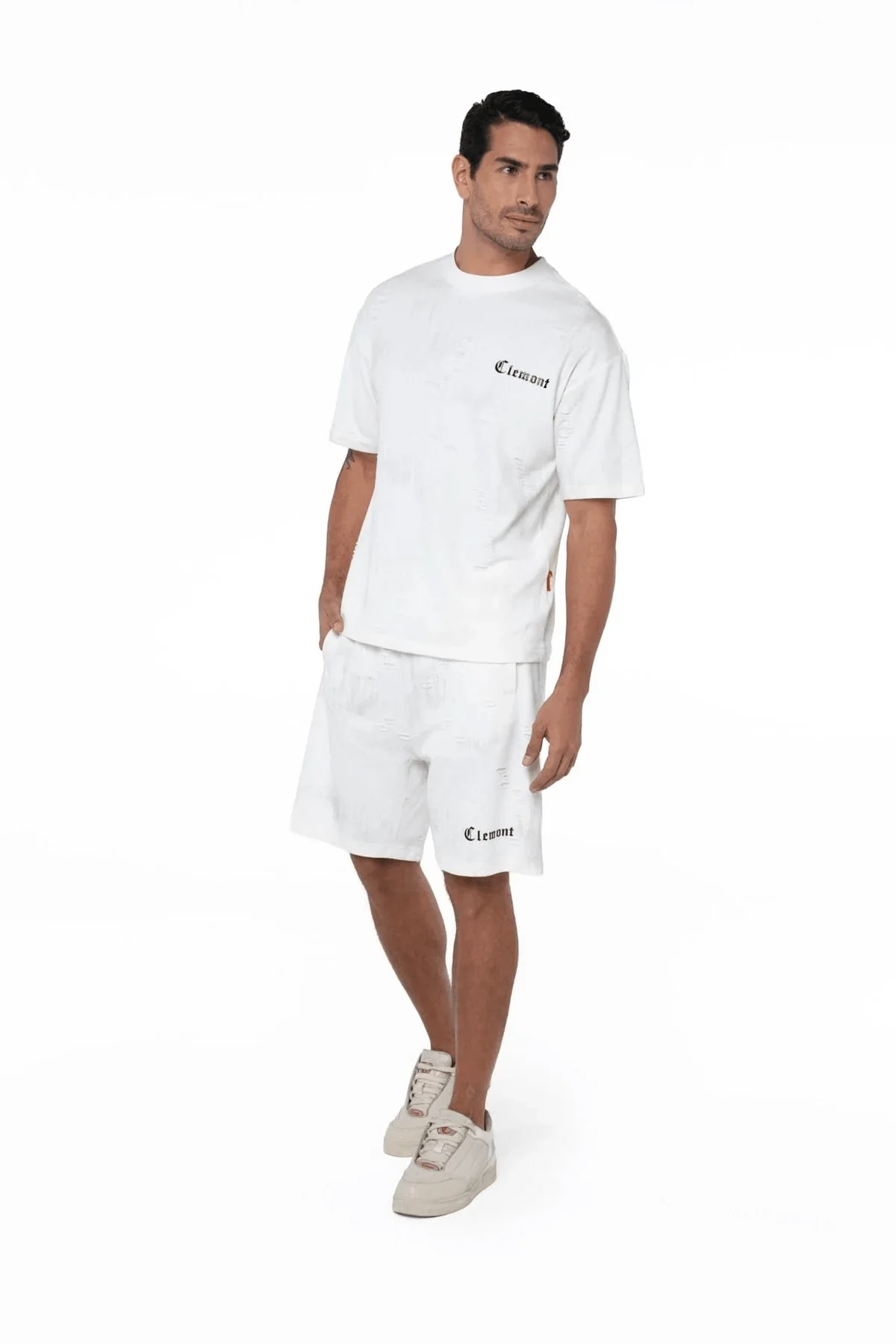 CAMISETA OVERSIZED MASCULINO ESTIVO CREMA/NEGRO CLEMONT - Image 8
