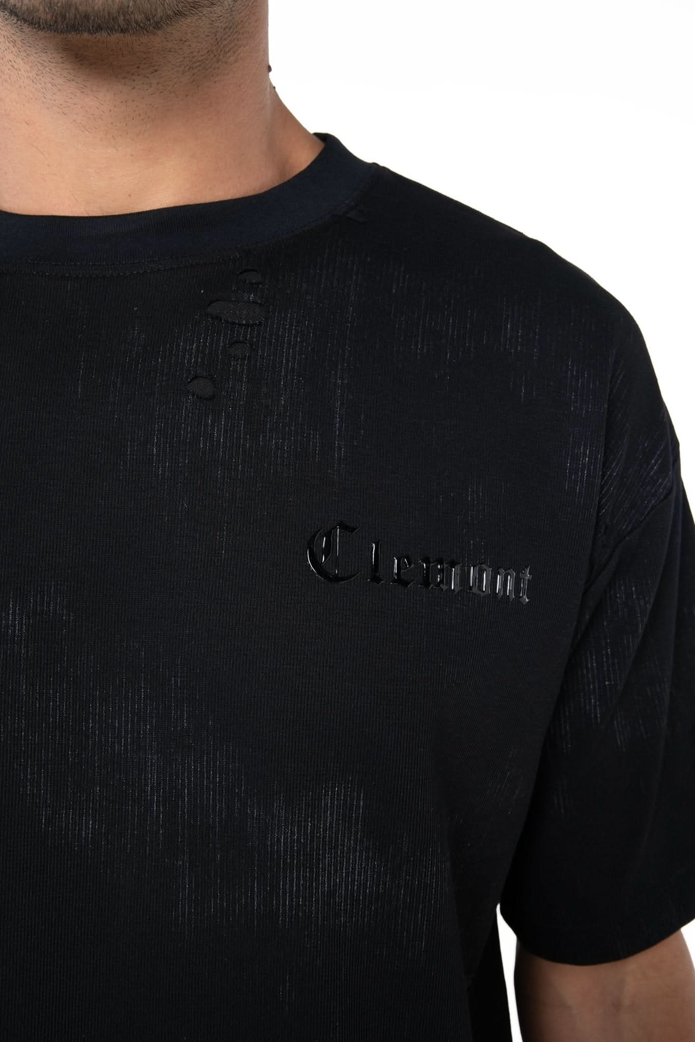 CAMISETA OVERSIZED MASCULINO ESTIVO NEGRO/SILVER CLEMONT - Image 2