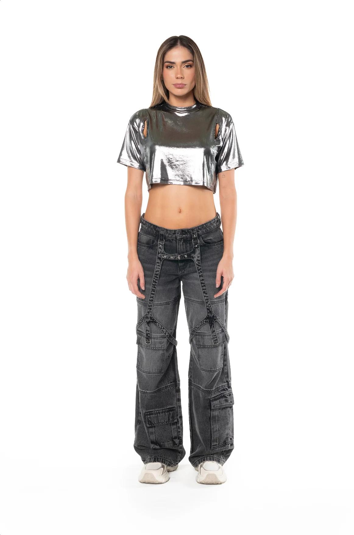 CROP TOP PLATINATO SILVER FEMENINO CLEMONT - Image 3