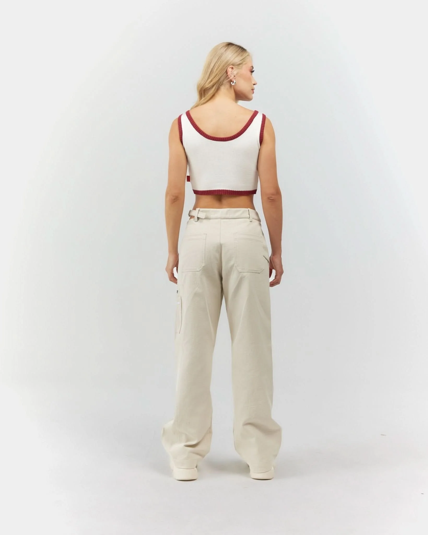 CROP TOP WOMEN ELEGANZA CREAM RED CLEMONT - Image 4