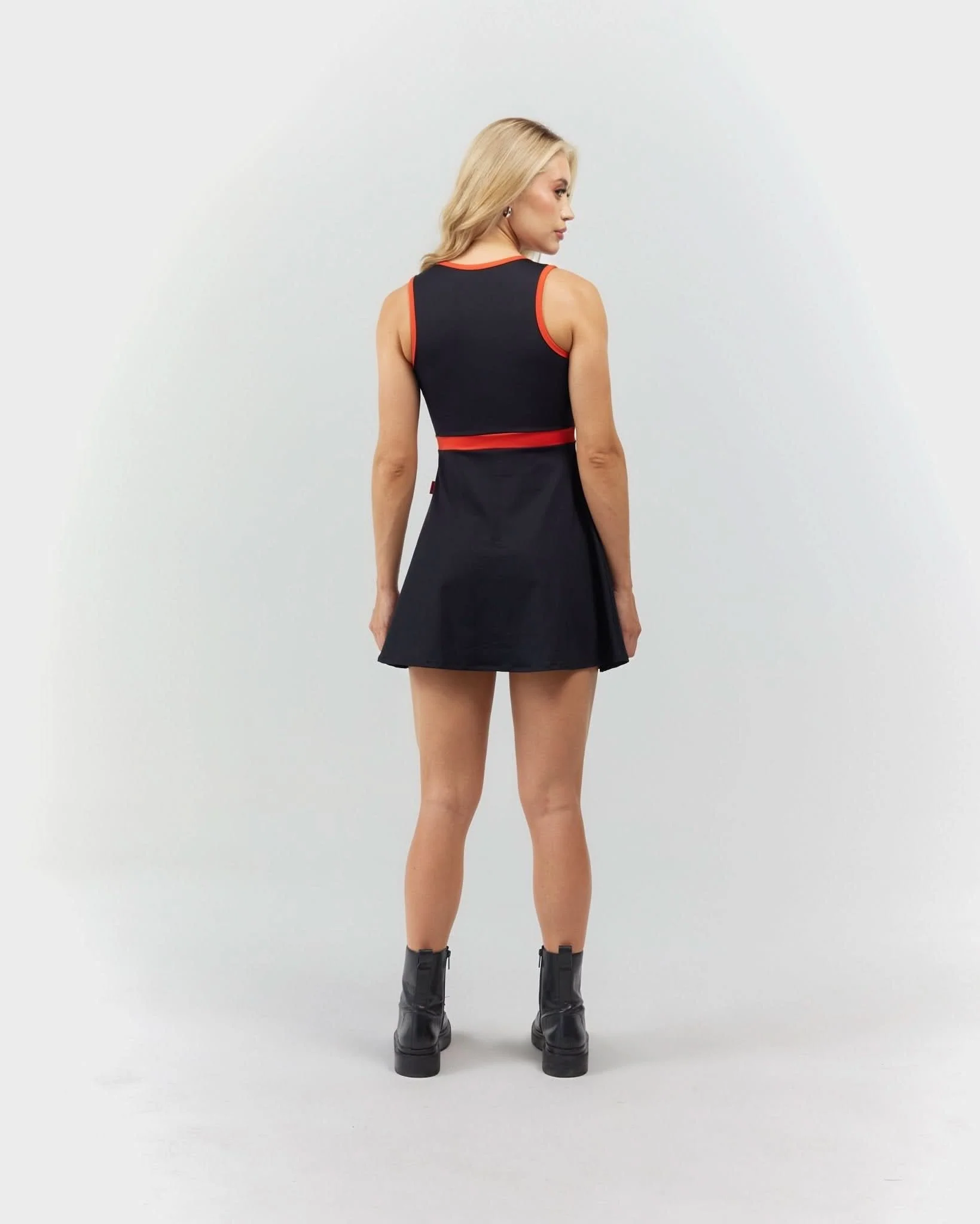 VESTIDO MUJER OPULENTIA NEGRO/ROJO CLEMONT - Image 4