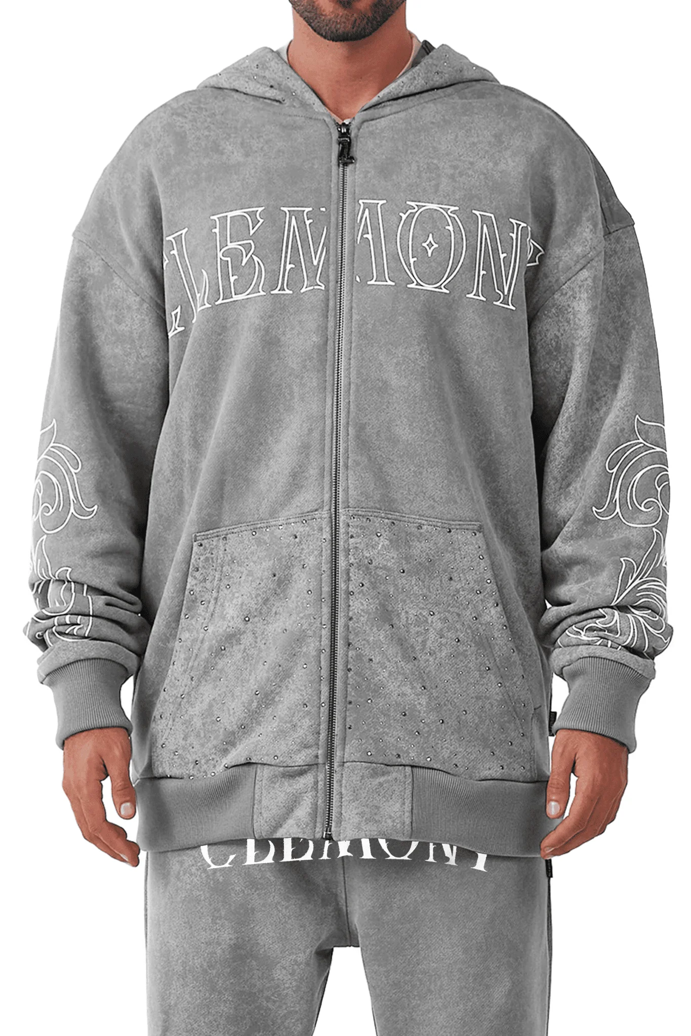 HOODIES HOMBRE MALEVOLO GRIS CLEMONT - Image 2
