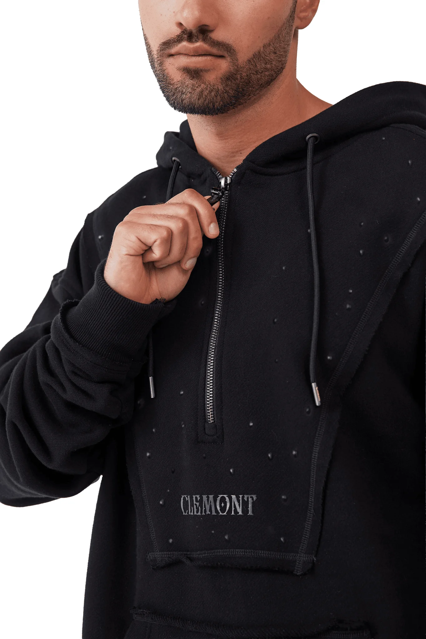 HOODIE OVERSIZED HOMBRE NERO NEGRO CLEMONT - Image 4