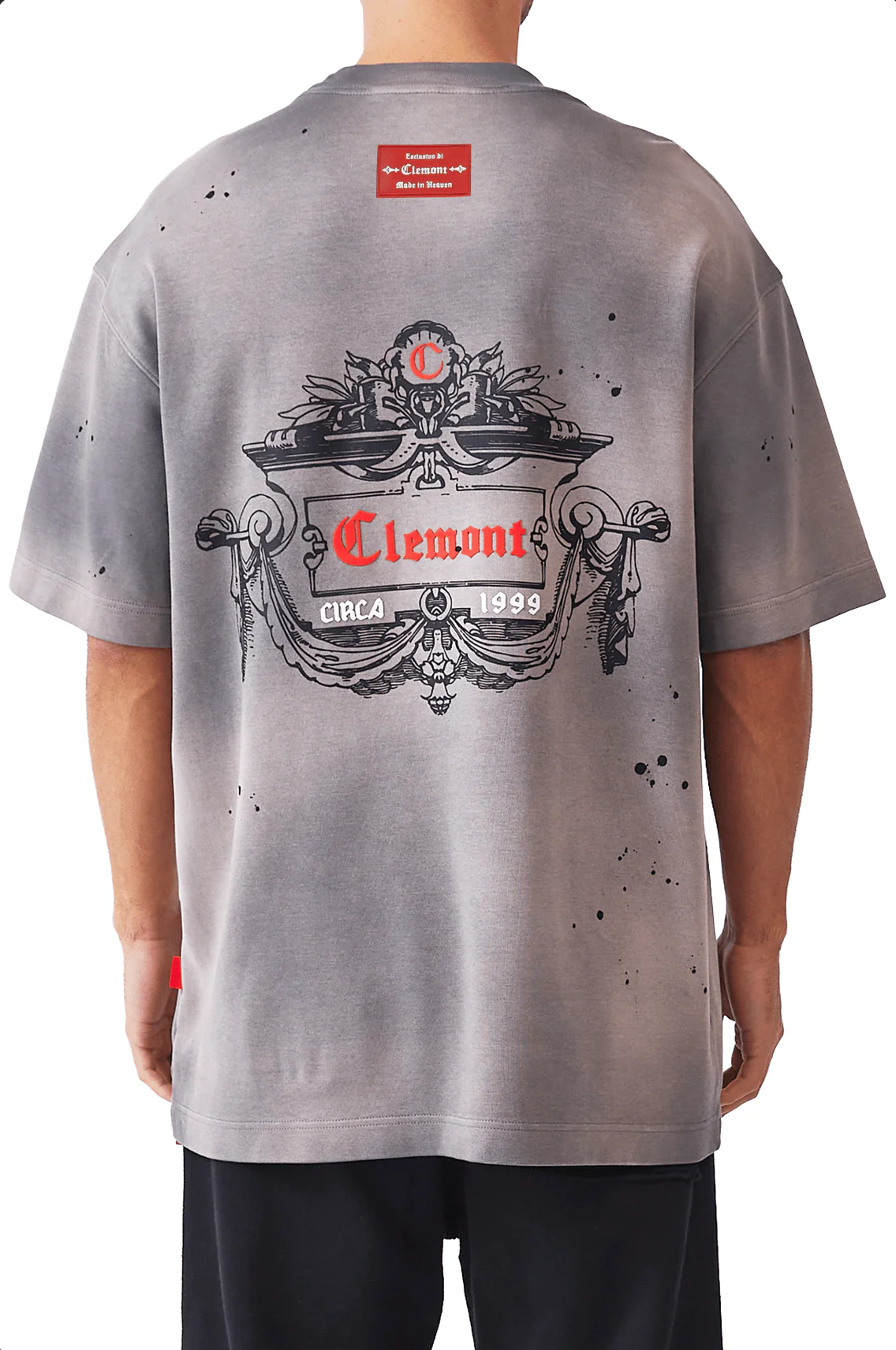 CAMISETA HOMBRE OVERSIZED DISORDINE GRIS OSCURO CLEMONT - Image 2
