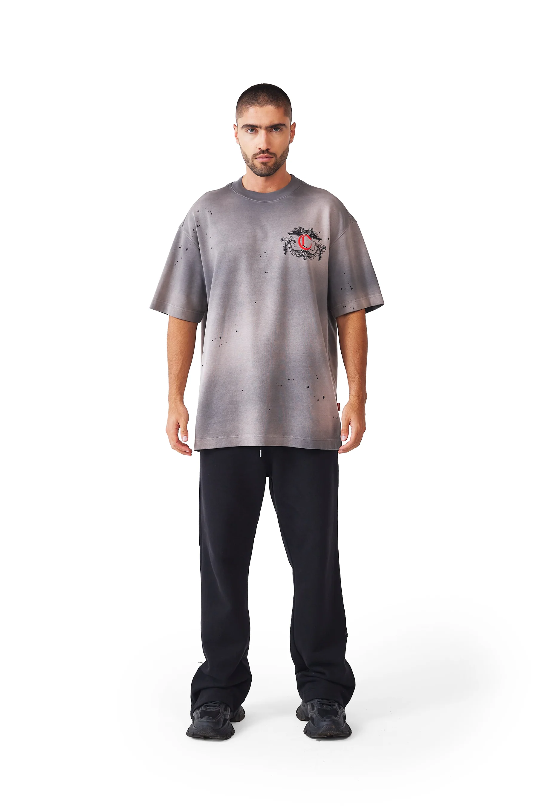 CAMISETA HOMBRE OVERSIZED DISORDINE GRIS OSCURO CLEMONT - Image 4