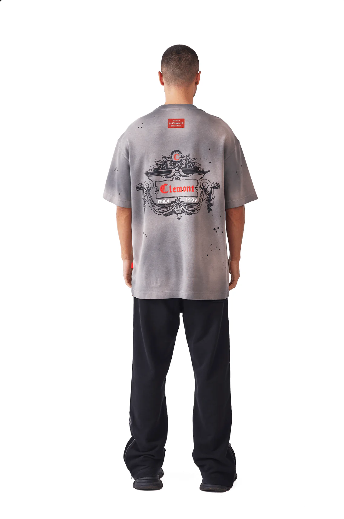 CAMISETA HOMBRE OVERSIZED DISORDINE GRIS OSCURO CLEMONT - Image 6