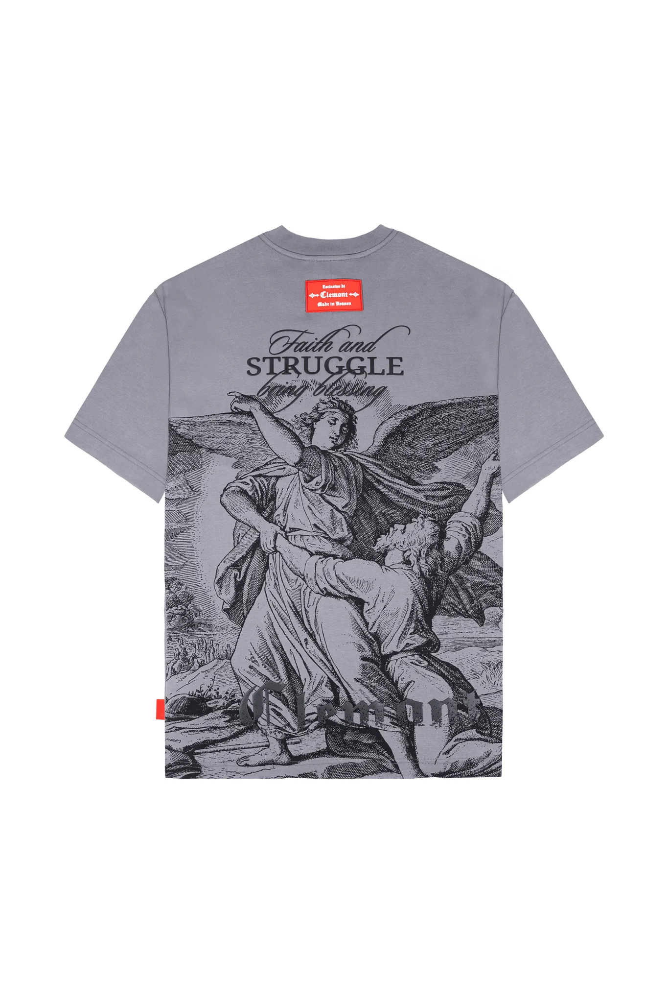 CAMISETA HOMBRE OVERSIZED PATEMA GRIS OSCURO CLEMONT