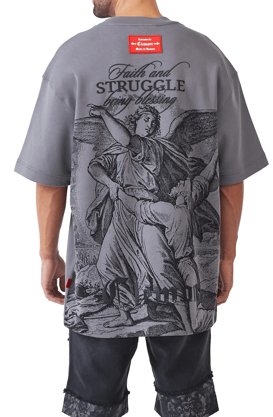 CAMISETA HOMBRE OVERSIZED PATEMA GRIS OSCURO CLEMONT - Image 2