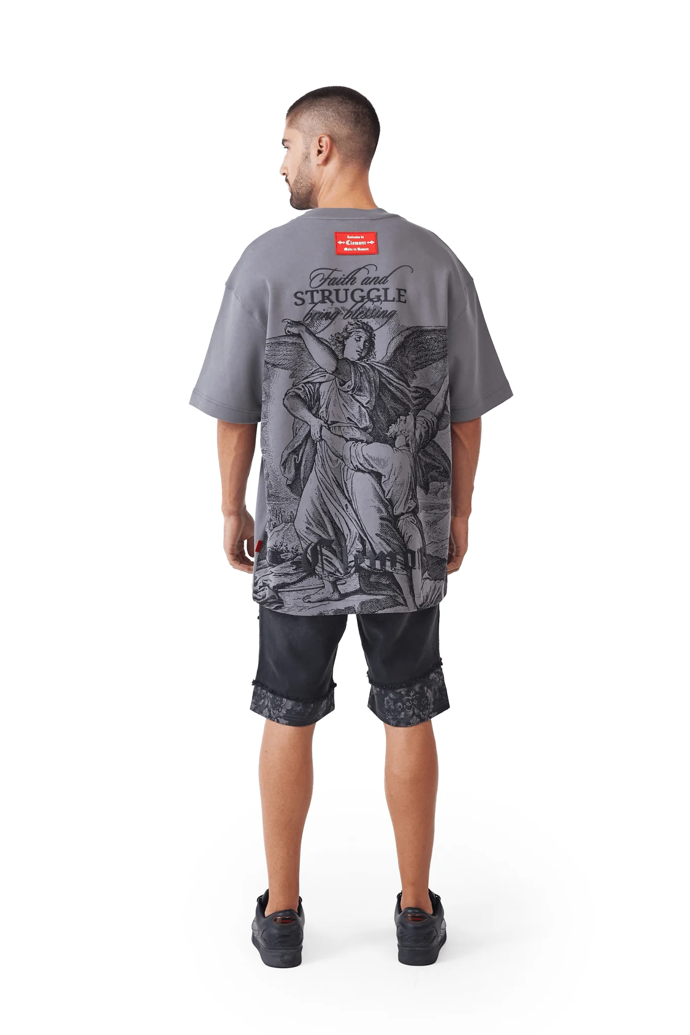 CAMISETA HOMBRE OVERSIZED PATEMA GRIS OSCURO CLEMONT - Image 3