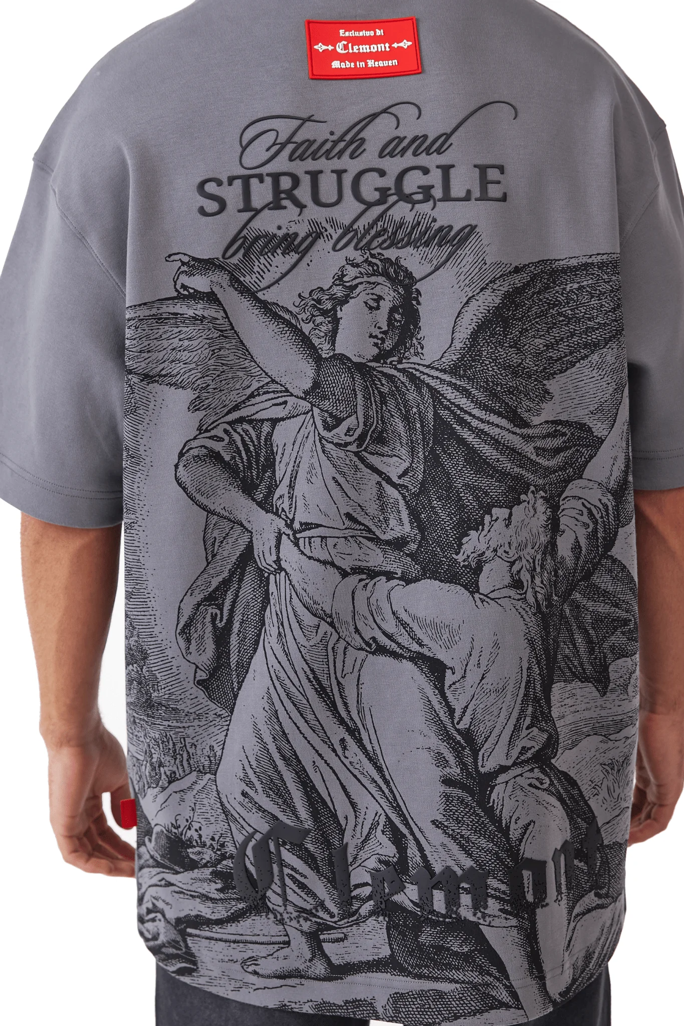 CAMISETA HOMBRE OVERSIZED PATEMA GRIS OSCURO CLEMONT - Image 4