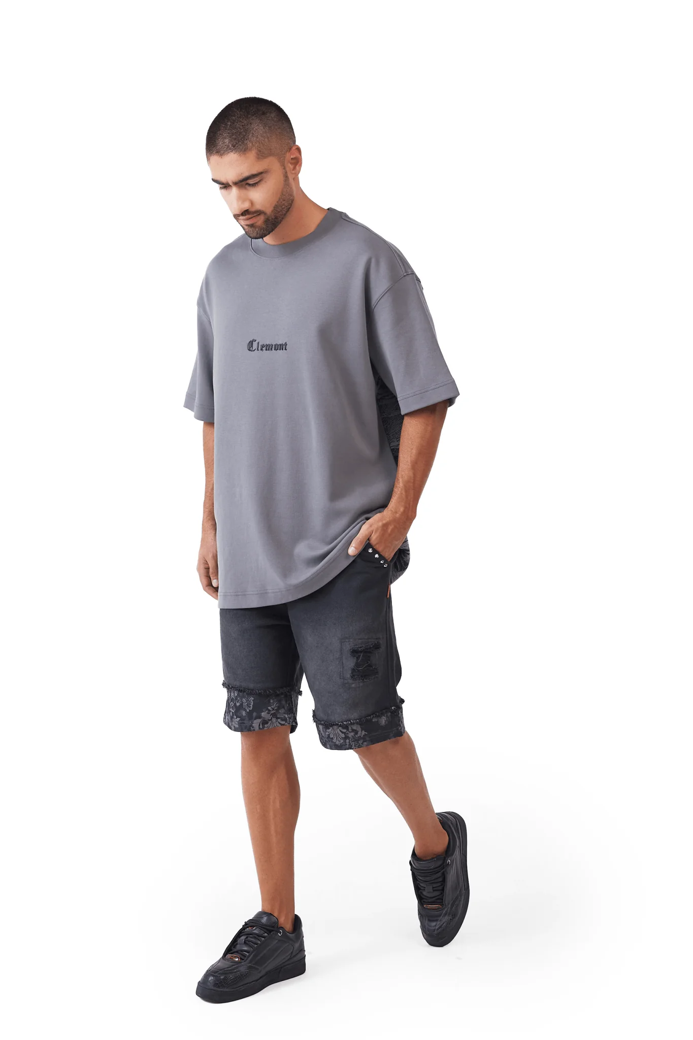 CAMISETA HOMBRE OVERSIZED PATEMA GRIS OSCURO CLEMONT - Image 6