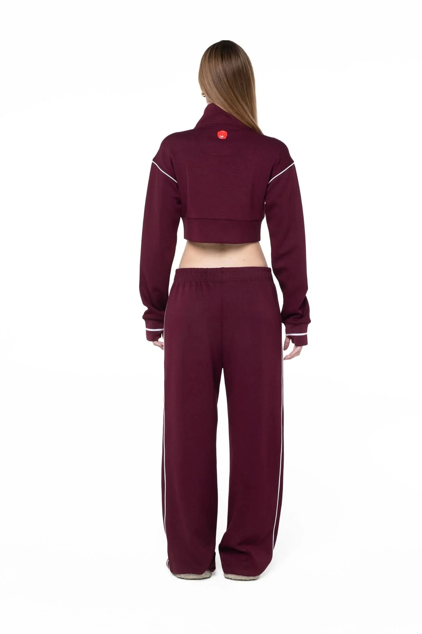 SWEATER CROPPED MUJER BREZZA VINOTINTO/CREMA CLEMONT - Image 6