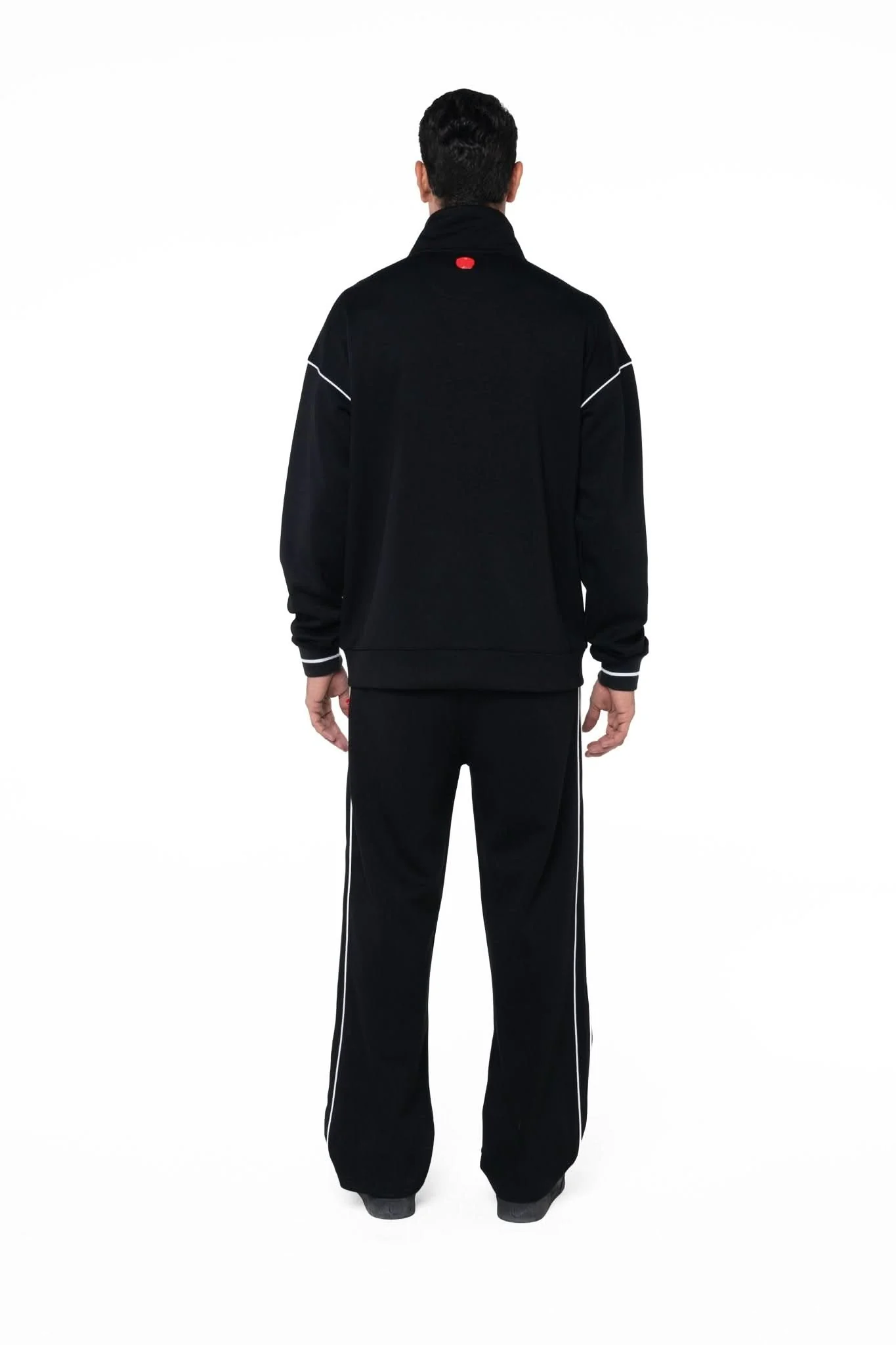 SWEATER MOCK NECK MASCULINO TRACCIA NEGRO CREMA - Image 6