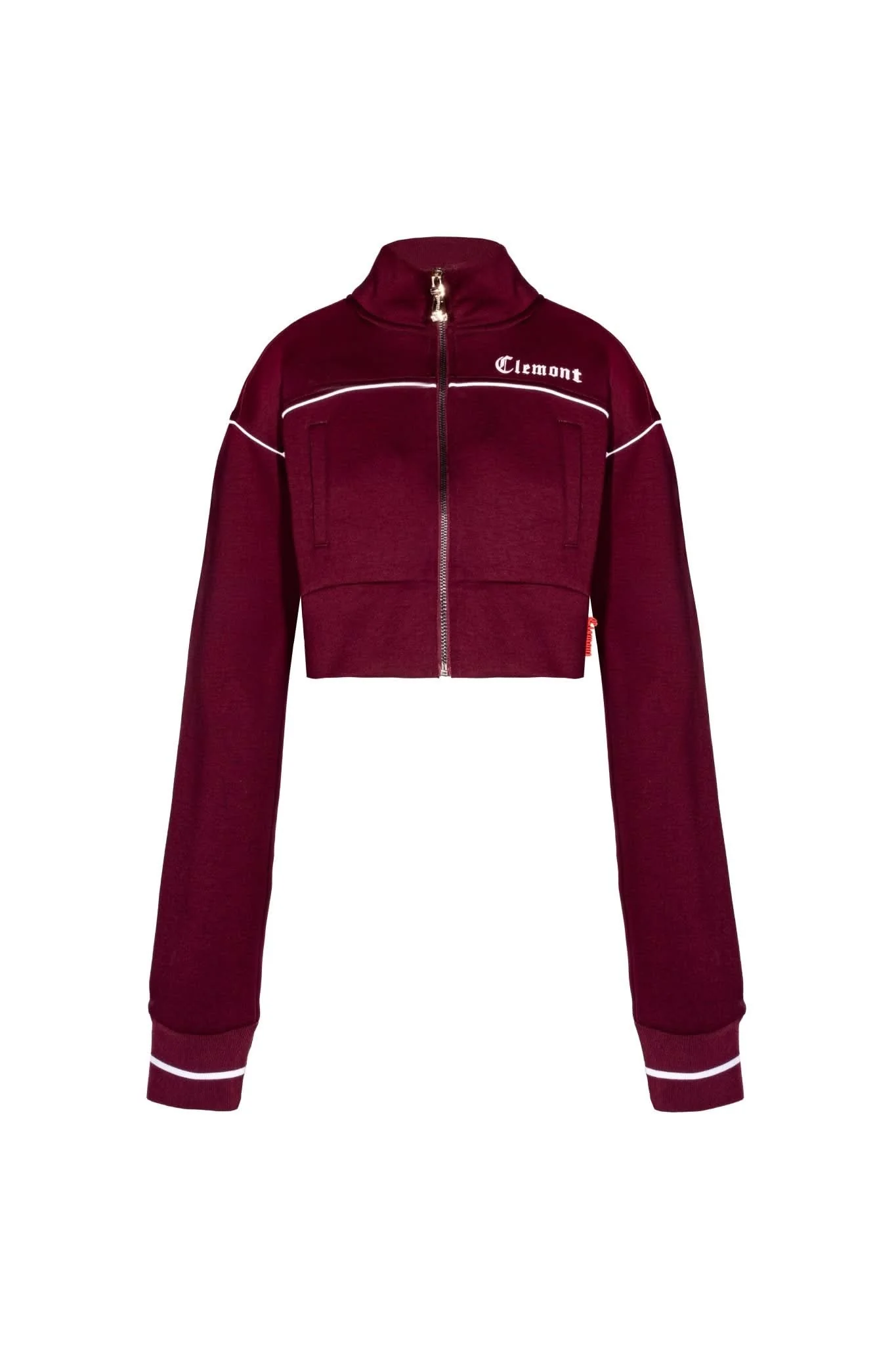 SWEATER CROPPED MUJER BREZZA VINOTINTO/CREMA CLEMONT