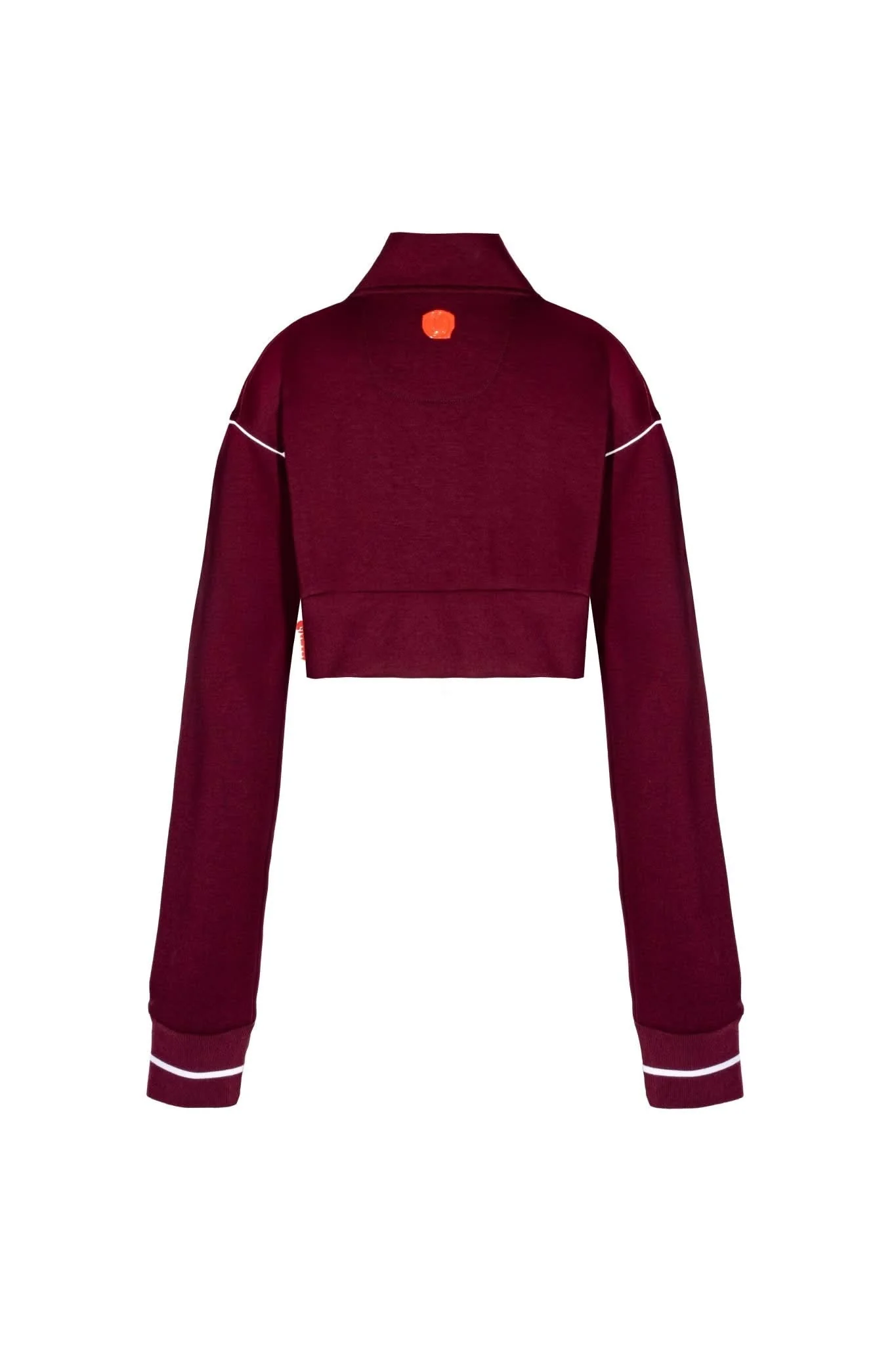 SWEATER CROPPED MUJER BREZZA VINOTINTO/CREMA CLEMONT - Image 4