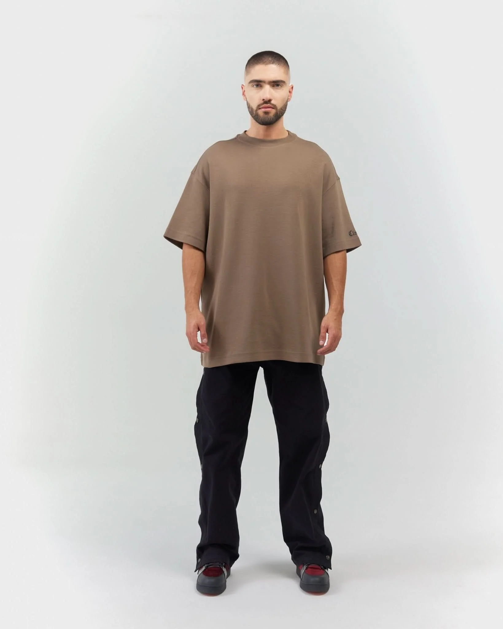 T-SHIRT MEN OVERSIZED ABBONDANZA TAUPE CLEMONT - Image 5
