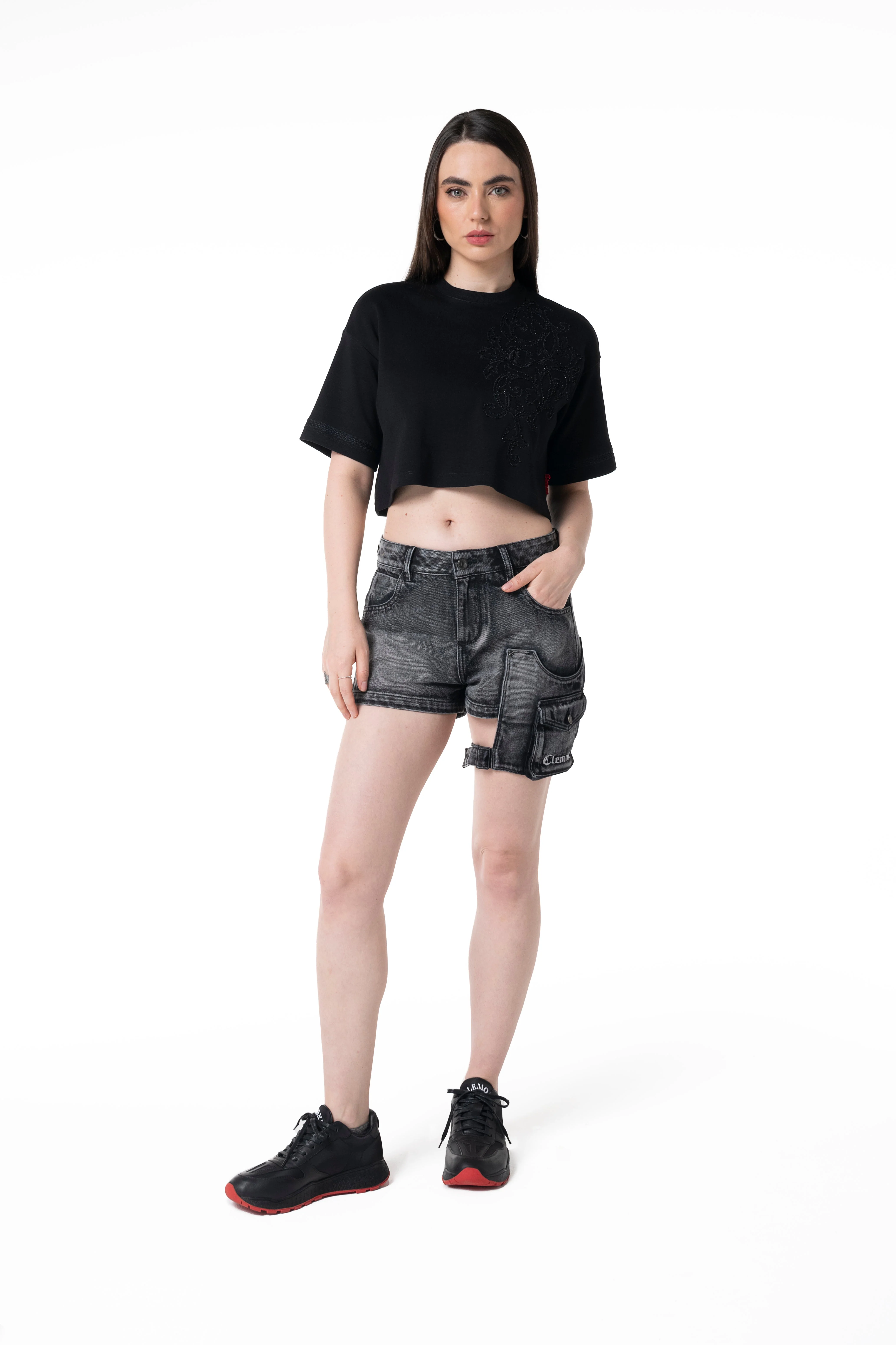 TOPS CORTO TIEPIDO MUJER NEGRO CLEMONT - Image 5